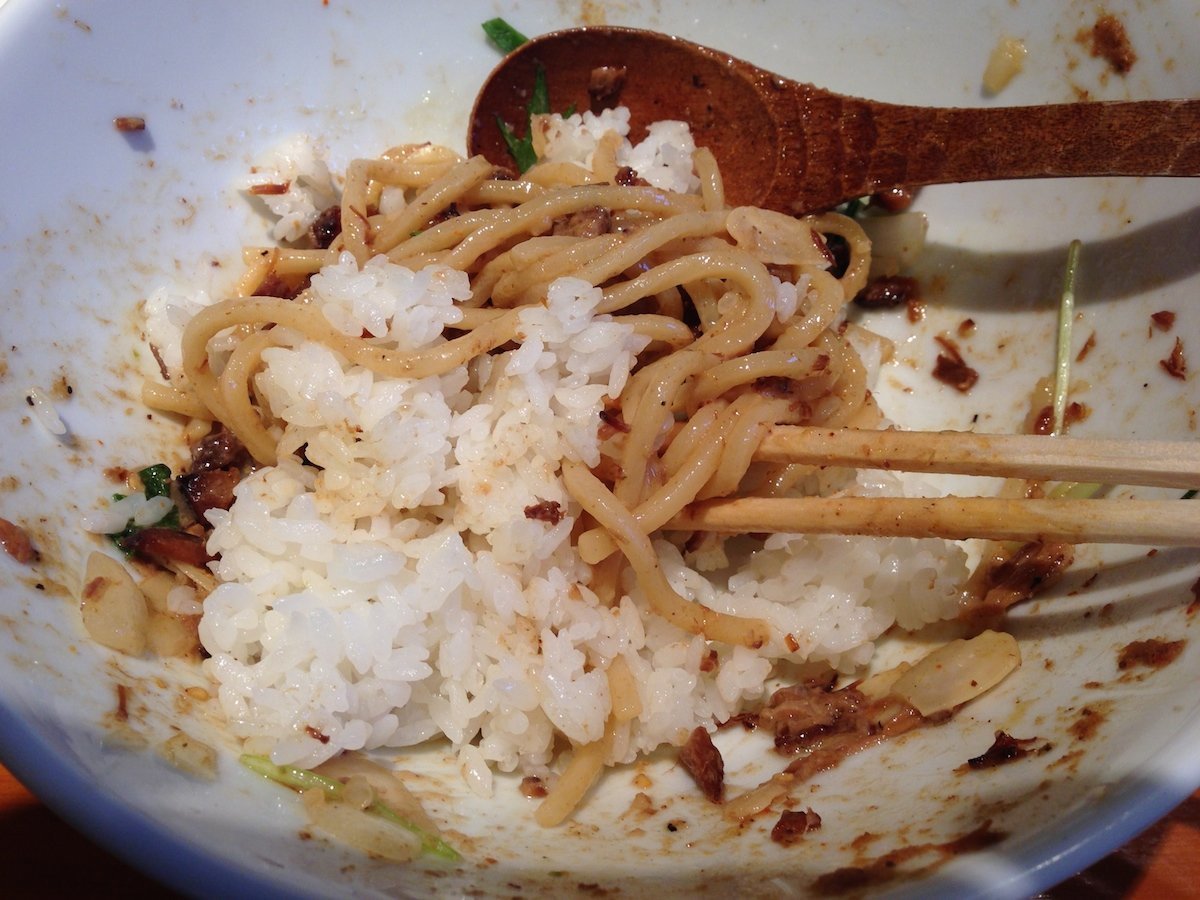 油そば 飯割り