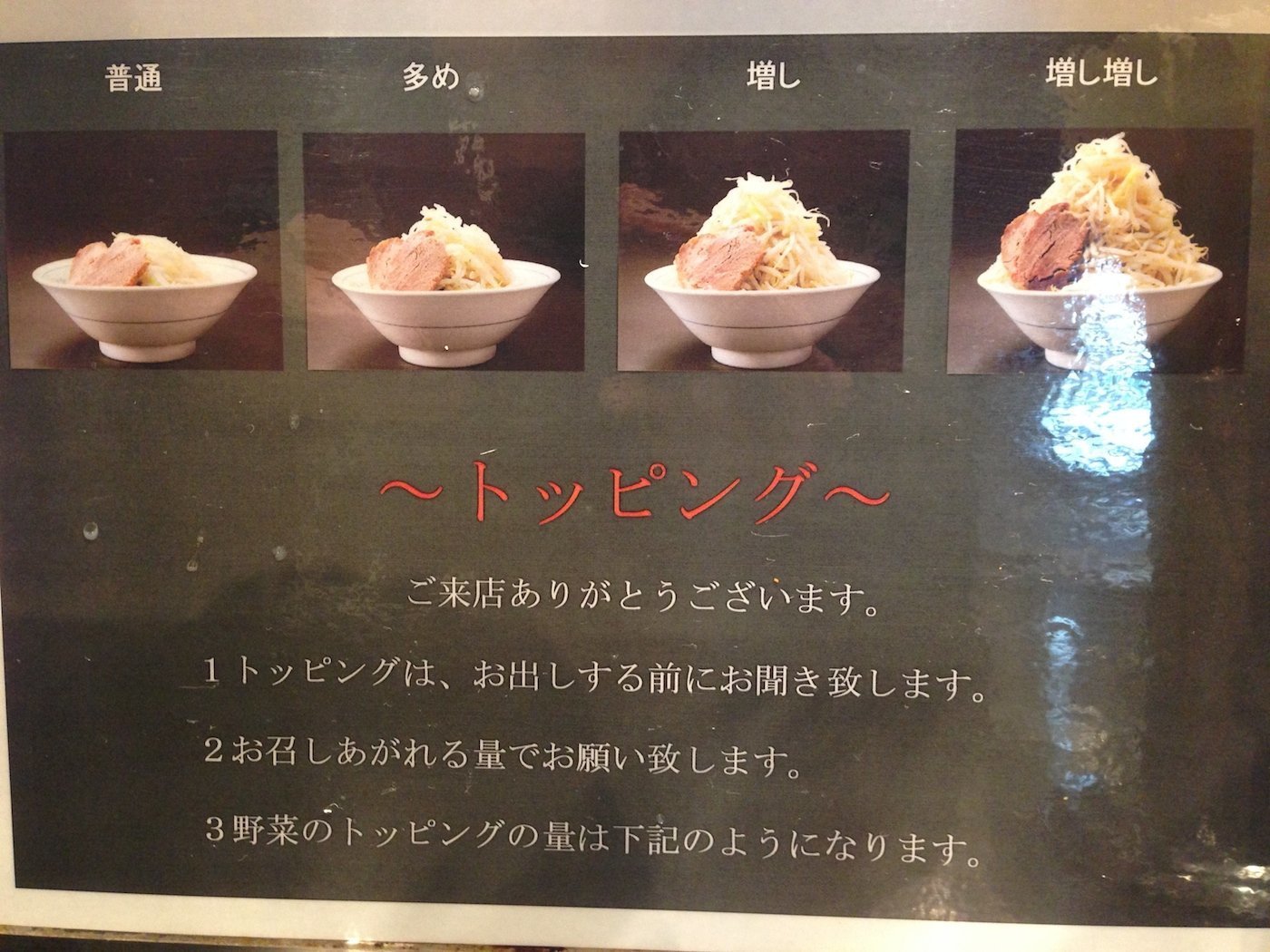 野菜の量の比較