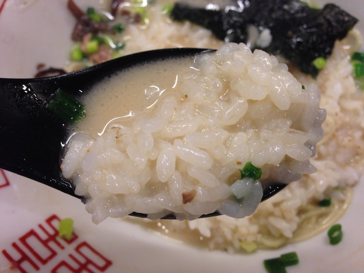 スープが染み込んだ雑炊